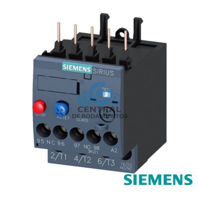 Relé de sobrecarga 1,1...1,6 A térmico para protección de motores tamaño S00, clase 10 para montar en contactor Circuito principal: atornillable circuito auxiliar: atornillable Rearme