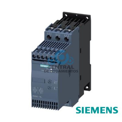 arrancador suave SIRIUS S0 25 A, 11 kW/400 V, 40 °C AC 200-480 V, AC/DC 24 V bornes de tornillo