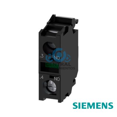 módulo de contactos con 1 contacto, 1 NA, bornes de tornillo, para fijación en placa frontal, pedido mínimo 5 ud. o un múltiplo