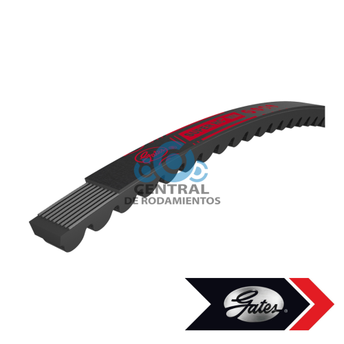 Correa trapezoidal estandar, 3VX710, Longitud externa 71 pulgadas, gates