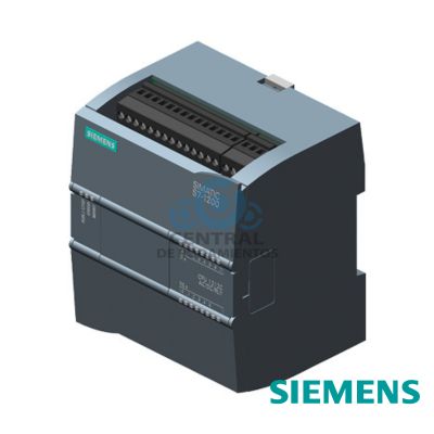 "SIMATIC S7-1200, CPU 1212C, CPU compacta AC/DC/relé, E/S INTEGRADAS: 8 DI DC 24V; 6 DO, relé 2 A; 2 AI 0-10V DC, alimentación: AC 85-264 V AC con 47-63 Hz, Memoria de programas/datos 50 KB"