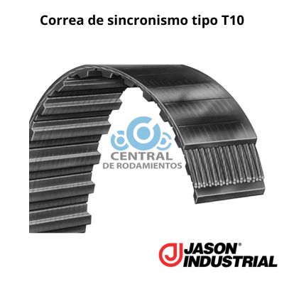 Correa de sincronismo, 16-T10-980, Longitud 980 mm, Numero de dientes 98, Ancho 16 mm, jason