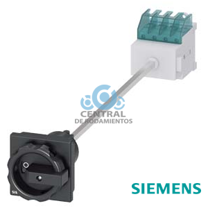 SENTRON, interruptor-seccionador 3LD, interruptor principal, 3 polos, Iu: 16 A, Potencia de empleo / con AC-23 A a 400 V: 7,5 kW, Fijación en base con acoplamiento de puerta, Accionamiento giratorio, negro, Fijación por 4 taladros de la maneta