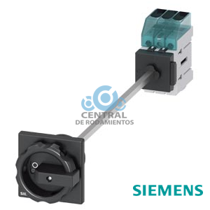 Interruptor-seccionador 3LD3, Iu 32 A interruptor principal de 3 polos potencia asignada de empleo con AC-23 A, con 400V 11,5kW fijación en la base Cuerpo con acoplamiento de puerta Fijación a taladro central 22,5 mm Mando giratorio negro 66 x 66 mm