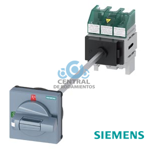 SENTRON, interruptor-seccionador 3LD5 UL, interruptor principal, 3 polos, aprobado según UL 489, UL 60947-4-1 e IEC 60947-3, UL: 30 A, SCCR 50 kA a 480 V AC, potencia de empleo a 480 V AC trifás.: 20 hp, IEC: 32 A, potencia de empleo con 23 A AC a 400 V: 15 kW, fijación en base con acoplamiento de puerta, variante neutralizable de accionamiento giratorio, estándar, 4 taladros fijación de la maneta sin compensación de tolerancia, incluye tapas cubrebornes para el lado de alimentación