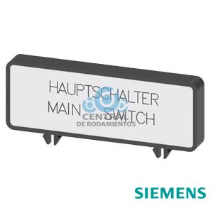 placa adicional, Alemán/inglés "Interruptor principal/Main Switch" , accesorio para interruptor-seccionador 3LD3
