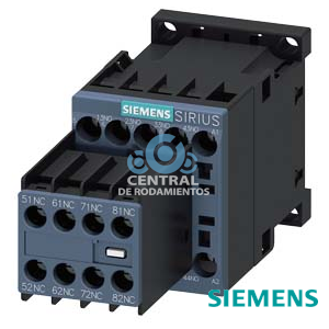 contactor auxiliar, 4 NA + 4 NC, 110 V AC, 50/60 Hz, bornes de tornillo, tamaño S00, bloque de contactos auxiliares desmontable