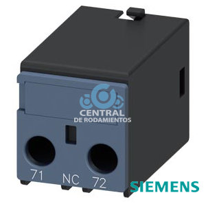 bloque de contactos auxiliares, por el frente, 1 NC, 71/72, circuito: 1 NC, entrada de cables por abajo, borne de tornillo, para contactores 3RT2 y contactores auxiliares 3RH2