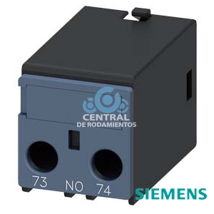 bloque de contactos auxiliares, por el frente, 1 NA, 73/74, circuito: 1 NA, entrada de cables por abajo, borne de tornillo, para contactores 3RT2 y contactores auxiliares 3RH2