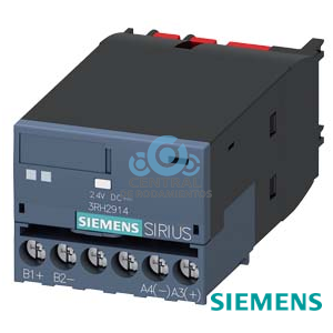 elemento de acoplamiento 24 V DC, borne de tornillo, para montaje frontal en contactores 3RT20 y contactores auxiliares 3RH2