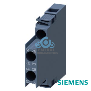 bloque de contactos auxiliares, lateral, 1 NA + 1 NC, izquierda: 51/52, 63/64, derecha: 31/32, 43/44, circuito: 1 NC, 1 NA, borne de tornillo, para contactores 3RT2 y contactores auxiliares 3RH2