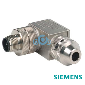 conector M12, PROFIBUS acodado, de 5 polos, con codificación B borne de tornillo sin resistencia terminadora integrado