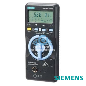 AS-Interface aparato de direccionamiento V3.0 para ajuste de las direcciones de módulos esclavos AS-i test de entrada y salida y funciones adicionales especificación AS-i V3.0 conector hembra M12 con cable de direccionamiento 1,5 m (conector M12/conector hueco) con pilas (4 × 1,5 V LR6)