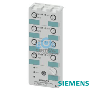 Módulo compacto AS-i K60 digital esclavo A/B, 8 DI, IP 67 8 entradas, máximo 200 mA 8 x conector hembra M12 asignación Y-II La placa de montaje 3RK1901-0CA00 debe pedirse por separado