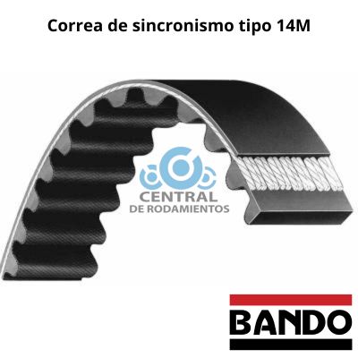 Correa de sincronismo, 1778-14M-55, Longitud externa 1778 mm, Numero de dientes 127,  Ancho 55 mm, bando