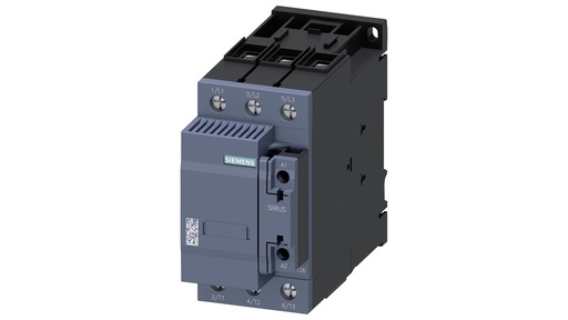 contactor para condensador, AC-6b 50 kVAr, /400 V, tripolar, 175-280 V AC/DC, 50/60 Hz, con varistor integrado, contactos auxiliares: 2 NC, borne de tornillo, tamaño: S2