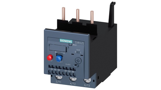 Relé de sobrecarga 62...73 A térmico para protección de motores tamaño S2, clase 10A para montar en contactor Circuito principal: atornillable Circuito auxiliar: borne resorte Rearme