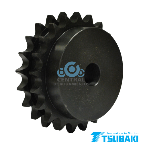 Sprocket, D60B20H, Tipo B, Numero de cadena & paso (60 / 3/4 in), Numero de dientes 20, Diametro de barreno normal 1 in, TSUBAKI