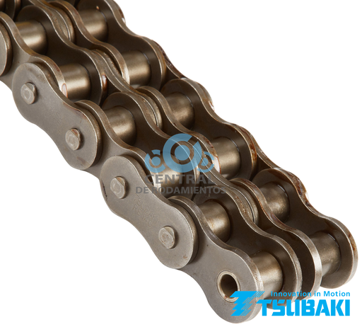 Caja de cadena de rodillos remachados, 06B-2R, Numero de cadena & paso 06B / 9.525 mm, Numero de hileras 2, Caja con 10 pies de longitud de cadena, Tsubaki