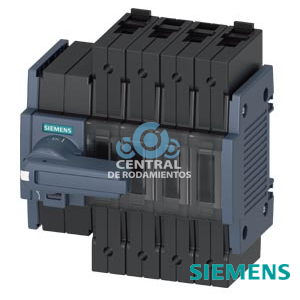 interruptor-seccionador 63A, tam. 1, 4 polos Accionamiento frontal izquierdo unidad completa con accionamiento directo gris borne tipo marco