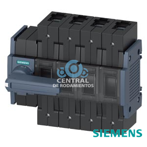 interruptor-seccionador 125 A, tam. 2, 4 polos Accionamiento frontal izquierdo unidad completa con accionamiento directo gris borne tipo marco