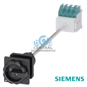 SENTRON, interruptor-seccionador 3LD, interruptor principal, 3 polos, Iu: 16 A, Potencia de empleo / con AC-23 A a 400 V: 7,5 kW, Fijación en base con acoplamiento de puerta, Accionamiento giratorio, negro, fijación central 22,5 mm de la maneta