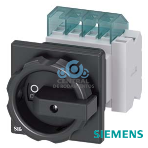 SENTRON, interruptor-seccionador 3LD, interruptor principal, 4 polos, Iu: 16 A, Potencia de empleo / con AC-23 A a 400 V: 7,5 kW, con fijación frontal, 1NC, 1NA, Accionamiento giratorio, negro, Fijación central 22,5 mm de la maneta