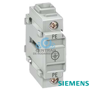 Borne de neutro/borne de puesta a tierra PE, continua, para fijación en base, hasta 16A, Accesorios para interruptores principales e interruptores de parada de emergencia 3LD2