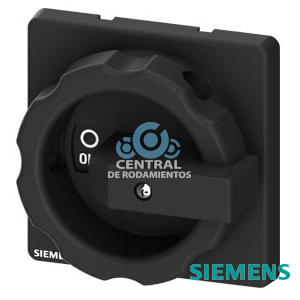 accionamiento giratorio, muletilla negro, para envolvente de material aislante, para 16-32 A, accesorios para interruptor principal e interruptor de DESCONEXIÓN DE EMERGENCIA 3LD2 en la caja e interruptor para trabajos y mantenimiento con placa de pantalla CEM