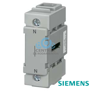 Borne de neutro/borne de puesta a tierra PE, continua, para fijación en base, montaje en armarios de distribución, envolvente material aislante, hasta 63A, Accesorios para interruptores principales e interruptor de parada de emergencia 3LD25